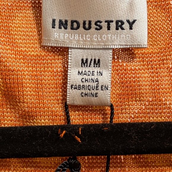 Orange and Maize Industry Knit Top with Button Detail and Collar - Picture 3 of 7